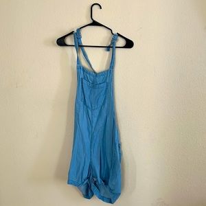 Aerie Soft Denim Overall Shorts
